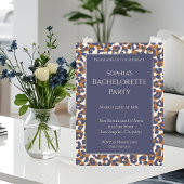 Bachelorette Party-Leopard Patroon-Blauw en Bruin- Kaart