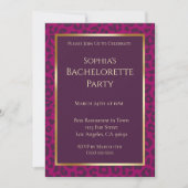 Bachelorette Party-Leopard Print -Magenta- Kaart (Voorkant)