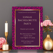 Bachelorette Party-Leopard Print -Magenta- Kaart