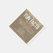 Bachelorette Party Leuke Feiten Gouden Glitter Gir Servet (Hoek)