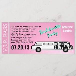 Bachelorette Party Limo Pass Kaart