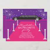 Bachelorette Party Limousine Invitations Kaart (Voorkant / Achterkant)