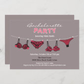Bachelorette Party Lingerie Flat Uitnodiging (Voorkant / Achterkant)