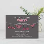Bachelorette Party Lingerie Flat Uitnodiging (Staand voorkant)
