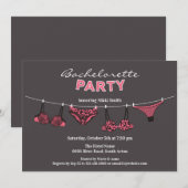 Bachelorette Party Lingerie Flat Uitnodiging (Voorkant / Achterkant)