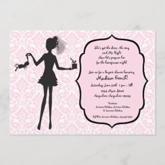 Bachelorette Party Lingerie Shower Invitation Kaart