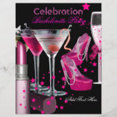 Bachelorette Party Lipstick Pink Shoes Champagne (Voorkant)