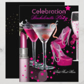 Bachelorette Party Lipstick Pink Shoes Champagne (Voorkant / Achterkant)