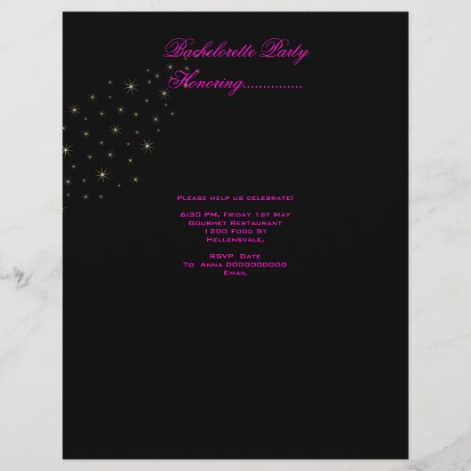 Bachelorette Party Lipstick Pink Shoes Champagne (Achterkant)