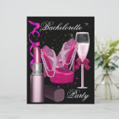 Bachelorette Party Lipstick Pink Shoes Champagne 1 (Staand voorkant)