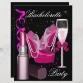 Bachelorette Party Lipstick Pink Shoes Champagne 1 (Voorkant / Achterkant)