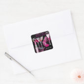 Bachelorette Party Lipstick Pink Shoes Champagne Vierkante Sticker (Envelop)
