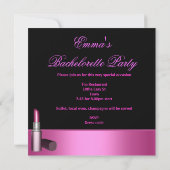 Bachelorette Party Lipstick roze schoenen Kaart (Achterkant)