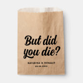 Bachelorette party, maar ben je gestorven? Hangove Bedankzakje (Voorkant)