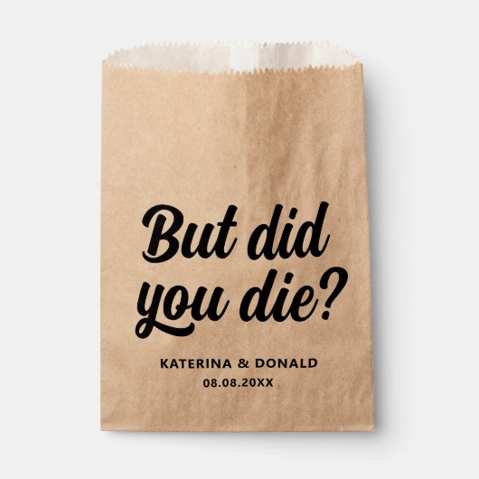 Bachelorette party, maar ben je gestorven? Hangove Bedankzakje (Voorkant)