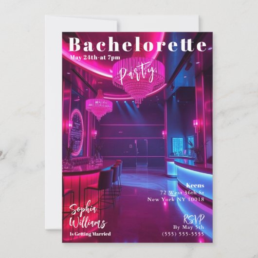 Bachelorette Party Magazine Hoesje Kaart (Voorkant)