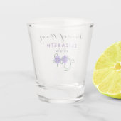 Bachelorette Party Maid of Honor Wedding Paars Shot Glas (Achterkant)