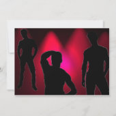Bachelorette Party/Male Strip Club nodigt uit Kaart (Achterkant)