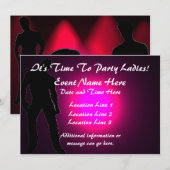 Bachelorette Party/Male Strip Club nodigt uit Kaart (Voorkant / Achterkant)