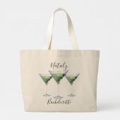 Bachelorette Party martini cocktails Grote Tote Bag (Achterkant)