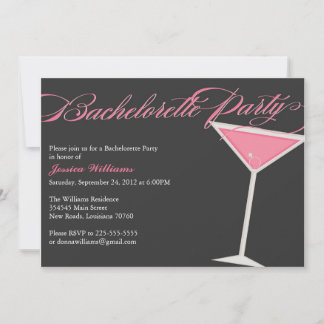 Bachelorette Party Martini Kaart