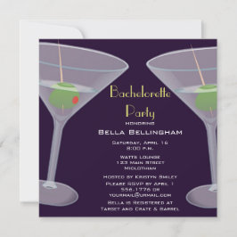 Bachelorette Party Martini Uitnodiging