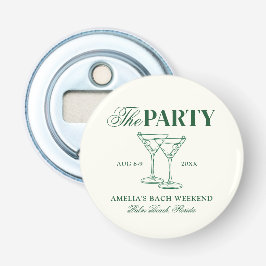 Bachelorette Party Martinis & Huwelijk Button Flesopener