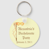 "______ Bachelorette Party" - Masquerade Theme Sleutelhanger (Voorkant)