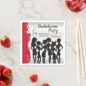 Bachelorette Party Meisjes - Deep Red Servetten (Insitu)
