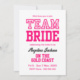 Bachelorette Party Meisjes Weekend Hot Pink Kaart