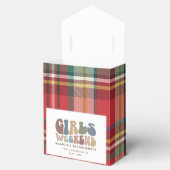 Bachelorette Party Meisjes Weekend Plaid 70s Retro Bedankdoosjes (Geopend)
