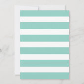 Bachelorette Party Mint Green Stripe Uitnodiging (Achterkant)