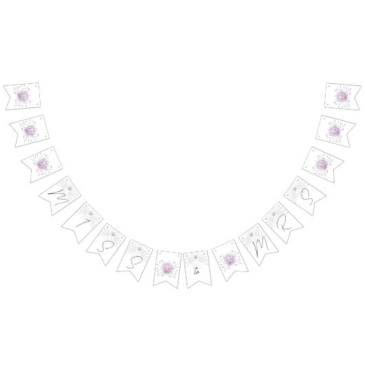 Bachelorette Party Miss tot Mrs Roze Lotus Vlaggetjes (Alle)