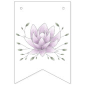 Bachelorette Party Miss tot Mrs Roze Lotus Vlaggetjes (Eerste vlag)