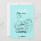 Bachelorette party modeontwerpster tijdschrift kaart (Achterkant)