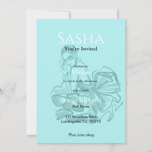 Bachelorette party modeontwerpster tijdschrift  kaart (Achterkant)