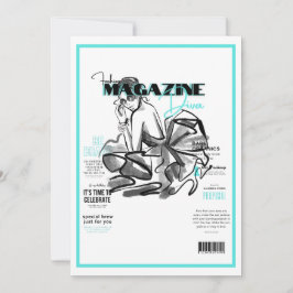 Bachelorette party modeontwerpster tijdschrift kaart