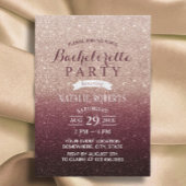Bachelorette Party Modern Burgundy Roos Gold Ombre Kaart