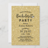 Bachelorette Party Modern Gold Glitter Sparlkes Kaart (Voorkant)