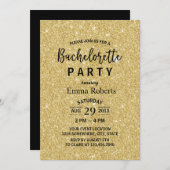 Bachelorette Party Modern Gold Glitter Sparlkes Kaart (Voorkant / Achterkant)