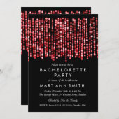 Bachelorette Party Modern Red Lights Kaart (Voorkant / Achterkant)