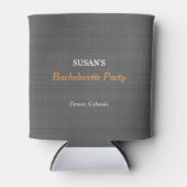 Bachelorette Party Modern Rustiek Donkergrijze jut Blikjeskoeler (Voorkant)