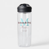 bachelorette party monogram naam datum plaats si waterfles (Voorkant)
