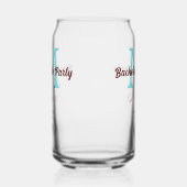 Bachelorette Party Monogram Naam toevoegen Datum P Blikvorm Glas (Rechts)