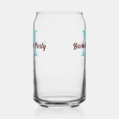 Bachelorette Party Monogram Naam toevoegen Datum P Blikvorm Glas (Links)