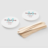 Bachelorette Party Monogram Naam toevoegen Datum P Handwaaier (Niet-gemonteerd)