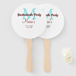 Bachelorette Party Monogram Naam toevoegen Datum P Handwaaier