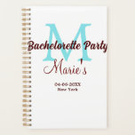Bachelorette Party Monogram Naam toevoegen Datum P Planner<br><div class="desc">mooi design</div>
