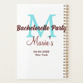 Bachelorette Party Monogram Naam toevoegen Datum P Planner (Achterkant)