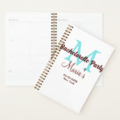 Bachelorette Party Monogram Naam toevoegen Datum P Planner (Display)